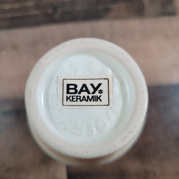 Vintage Bay Keramik West German Brown & Beige Handle Vase Jug 651-14 5.5" Tall - Picture 7 of 7